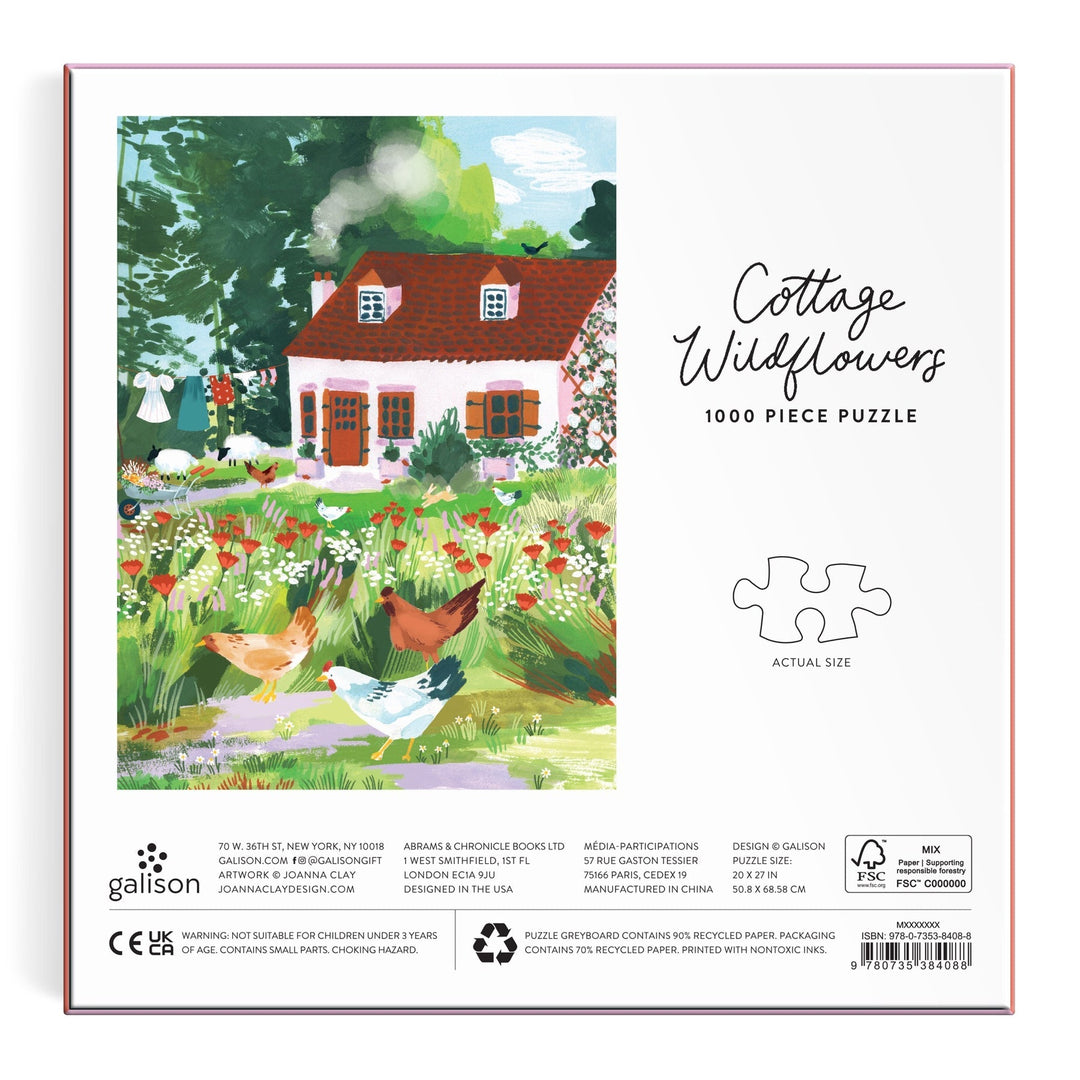 Cottage Wildflowers 1000 Piece Puzzle - Merry PigletsGalison