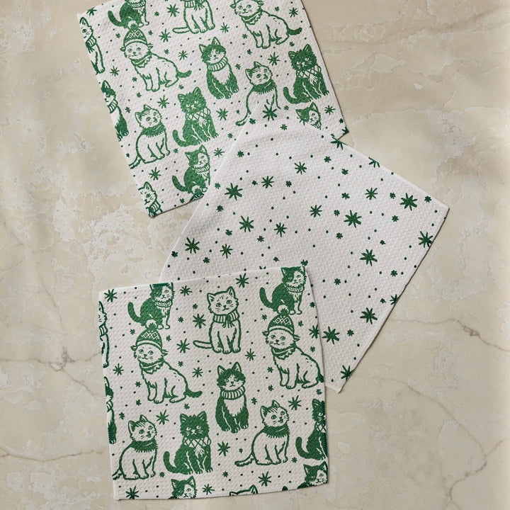 Cozy Kittens Dishcloth Set - Merry PigletsGeometry