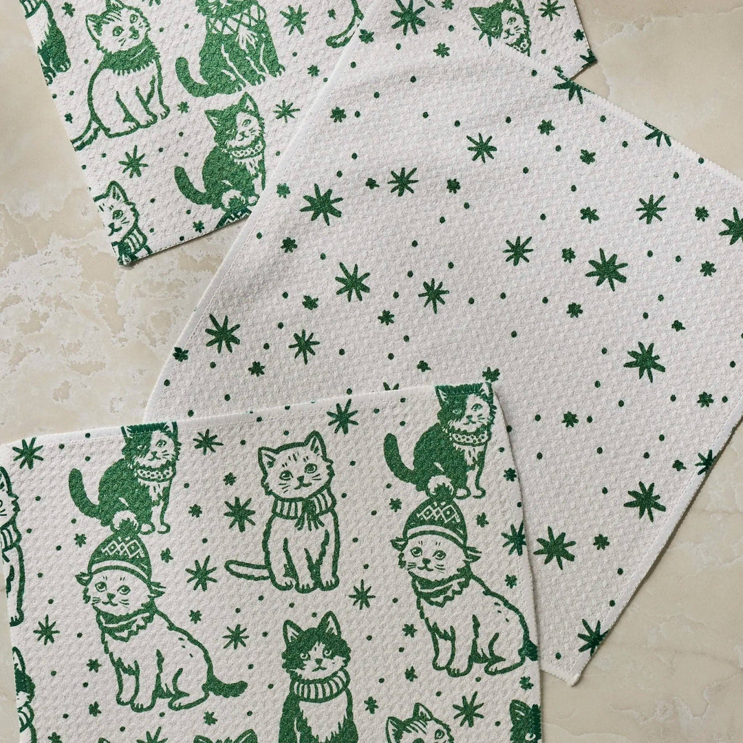 Cozy Kittens Dishcloth Set - Merry PigletsGeometry