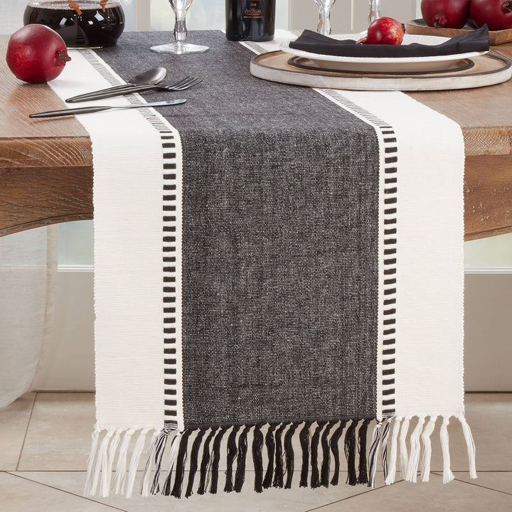 Navy Blue Stripe Table Runner