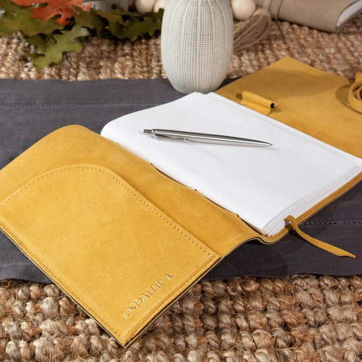 Dijon Yellow Suede Journal - Merry PigletsAndaluca