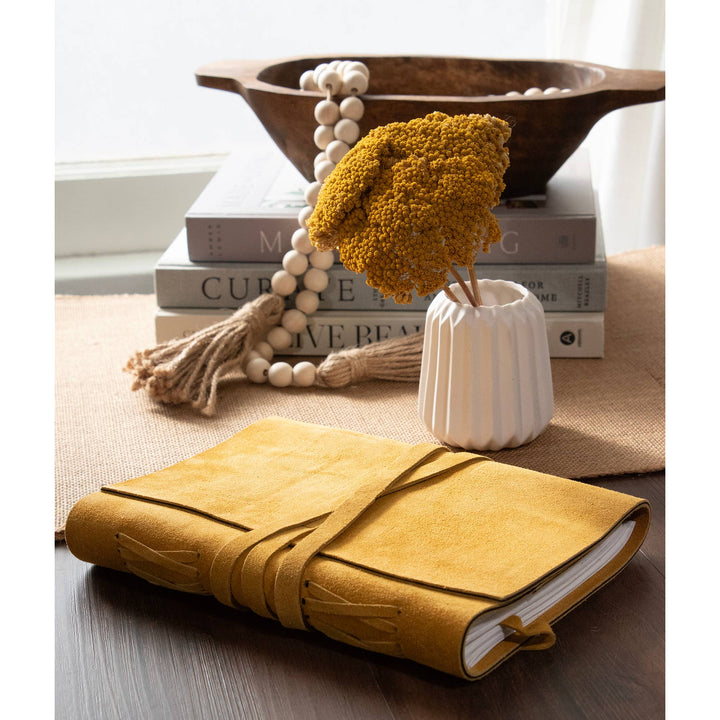 Dijon Yellow Suede Journal - Merry PigletsAndaluca