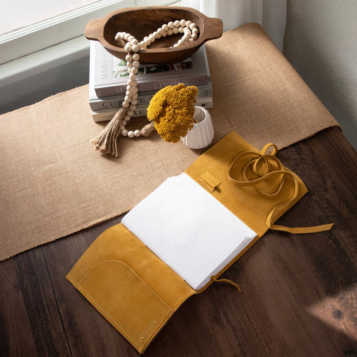 Dijon Yellow Suede Journal - Merry PigletsAndaluca