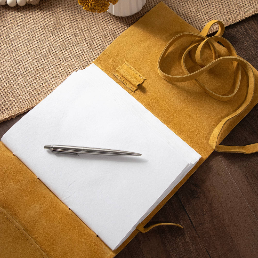Dijon Yellow Suede Journal - Merry PigletsAndaluca