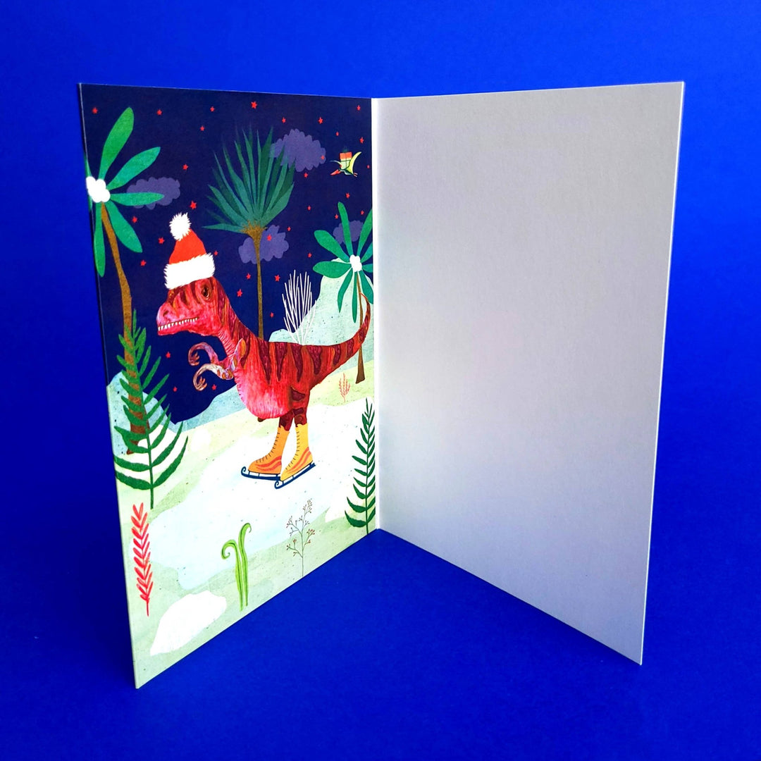 Dinosaur Christmas Advent Calendar Greeting Card - Merry PigletsRoger La Borde