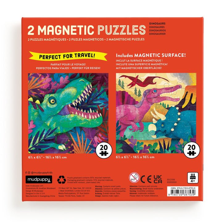 Dinosaurs Roar Magnetic Puzzle - Merry PigletsMudpuppy
