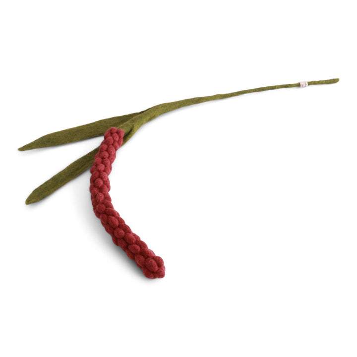 Dusty Red Amaranth Wool Flower - Merry PigletsGry and Sif