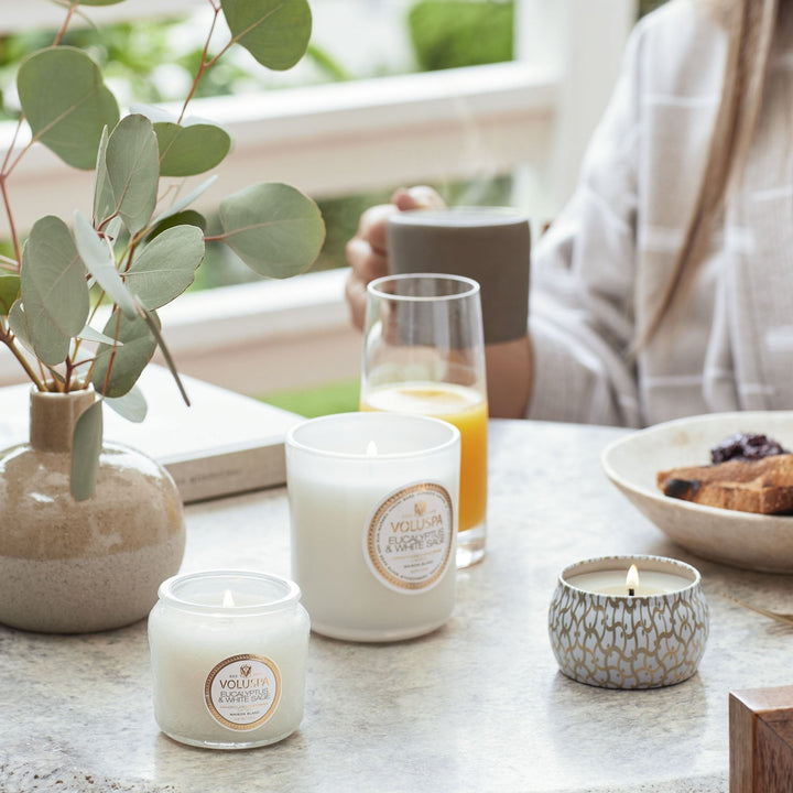 Eucalyptus & White Sage Petite Jar Candle - Merry PigletsVoluspa