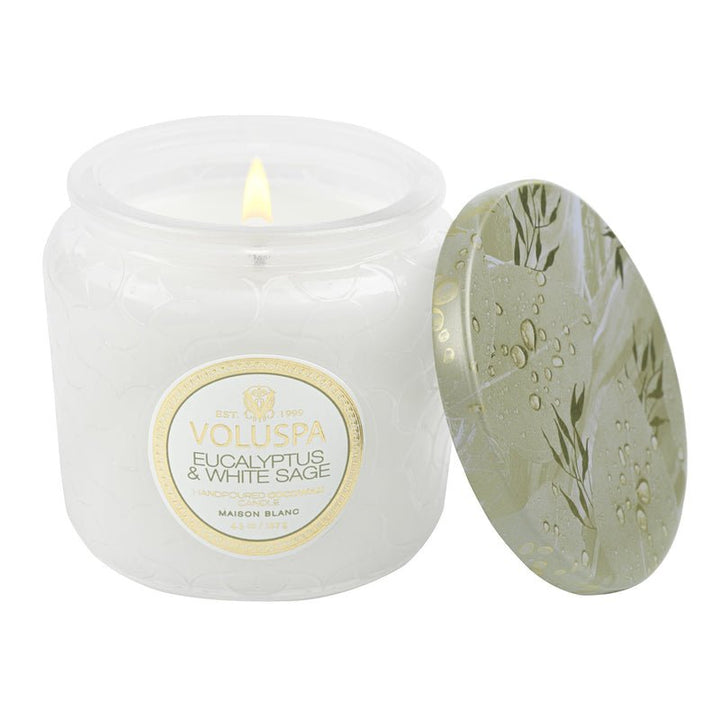 Eucalyptus & White Sage Petite Jar Candle - Merry PigletsVoluspa