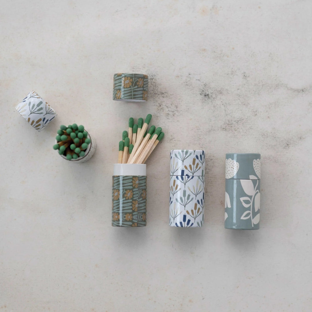 Fall Floral Mini Matchbox Tube - Merry PigletsCreative Co-Op