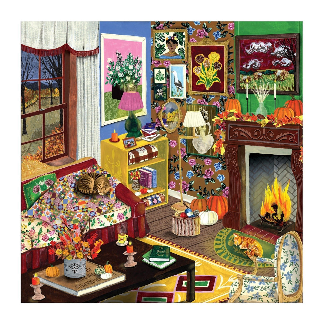 Fall is in the Air 500 Piece Puzzle - Merry PigletsGalison