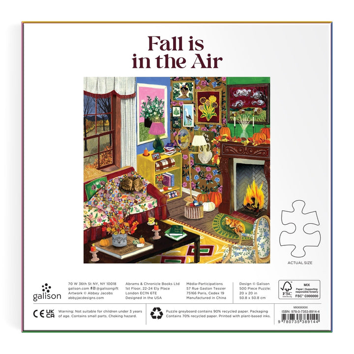 Fall is in the Air 500 Piece Puzzle - Merry PigletsGalison