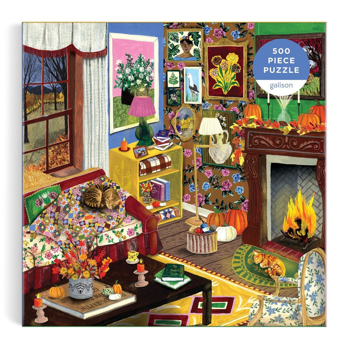 Fall is in the Air 500 Piece Puzzle - Merry PigletsGalison