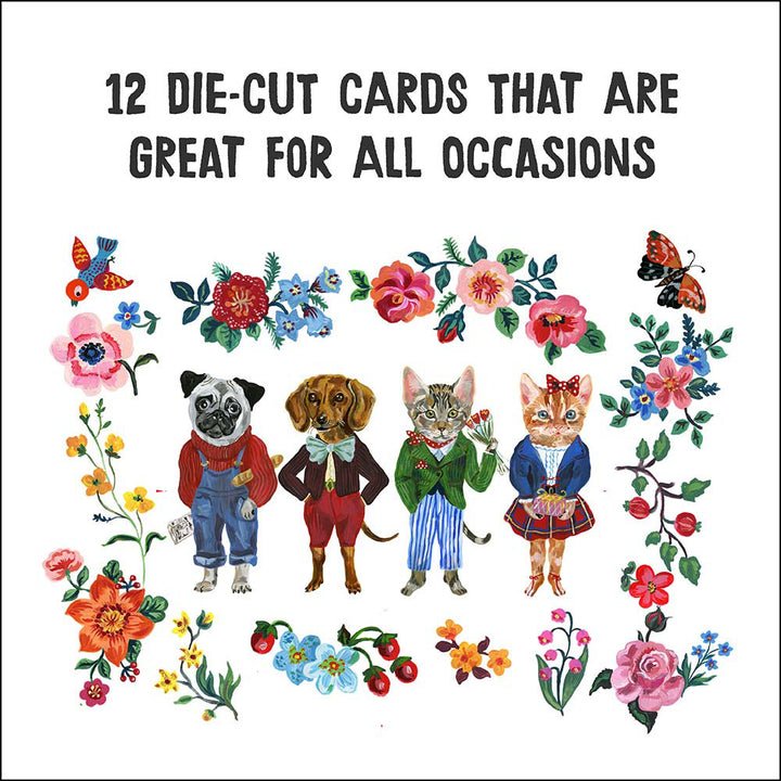Fancy Fauna Notecards - Merry PigletsChronicle Books