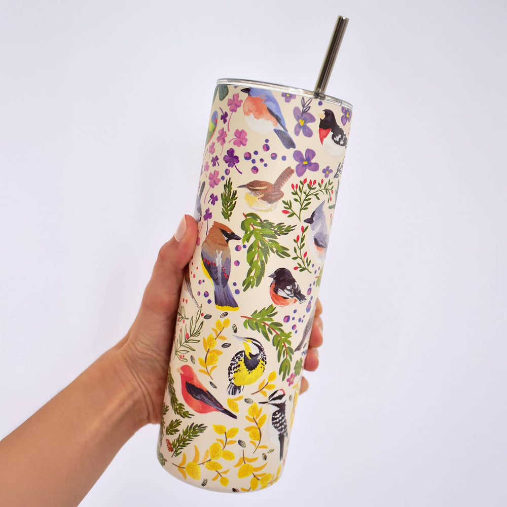 Feathered Friends Tumbler - Merry Piglets1canoe2 | One Canoe Two Paper Co.