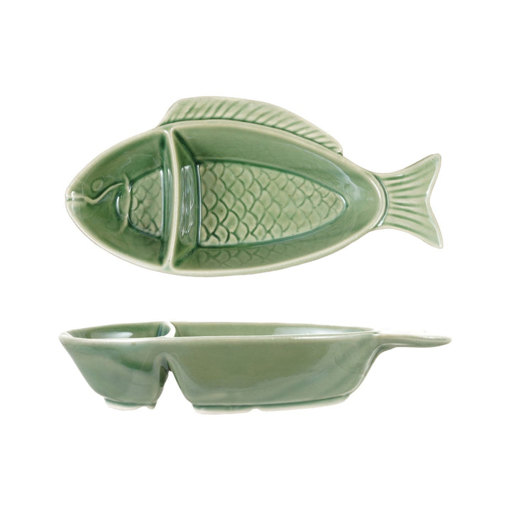 Fish Snack Dish - Merry PigletsCreative Co-Op