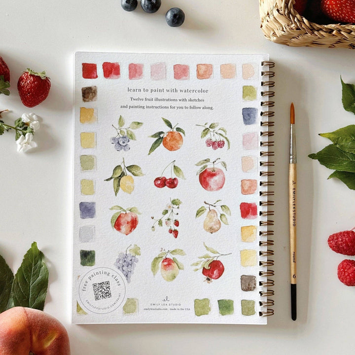 Fruit Watercolor Workbook - Merry Pigletsemily lex studio