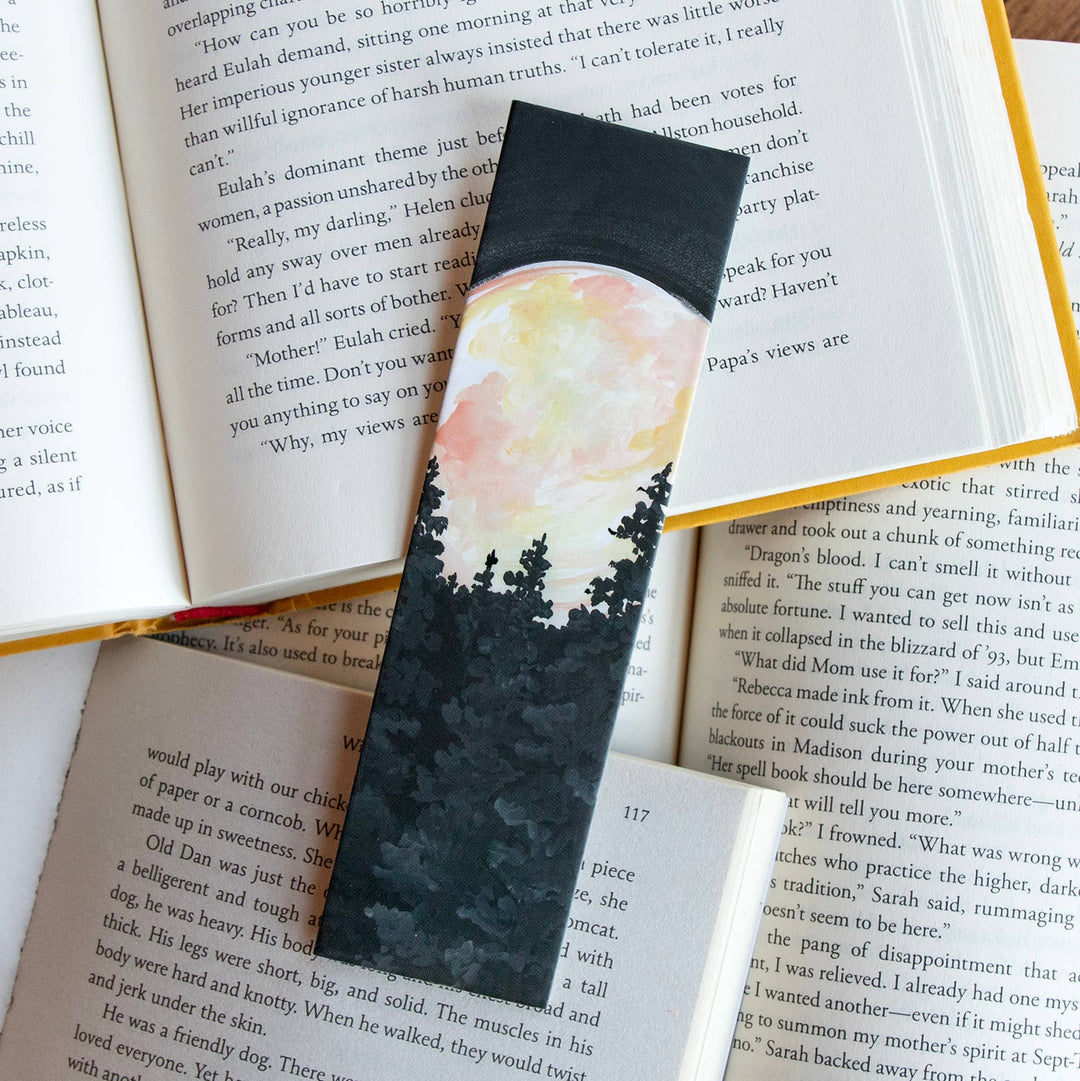 Full Moon Forest Bookmark - Merry Piglets1canoe2 | One Canoe Two Paper Co.