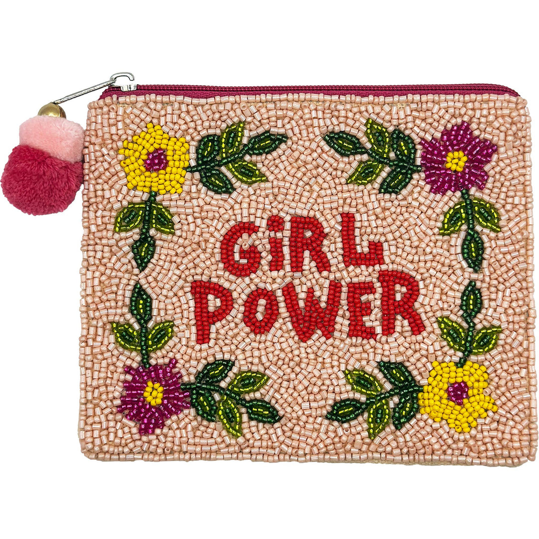 Girl Power Beaded Coin Purse - Merry PigletsPizzazz, Inc.