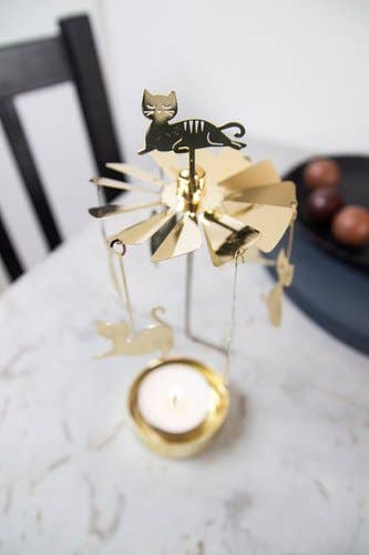 Gold Cat Family Angel Chime - Merry PigletsTalla Imports
