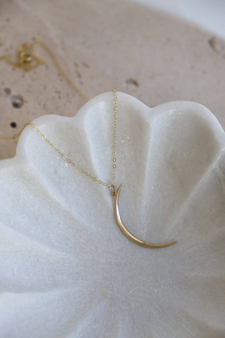 Gold Crescent Necklace - Merry PigletsKatie Waltman Jewelry
