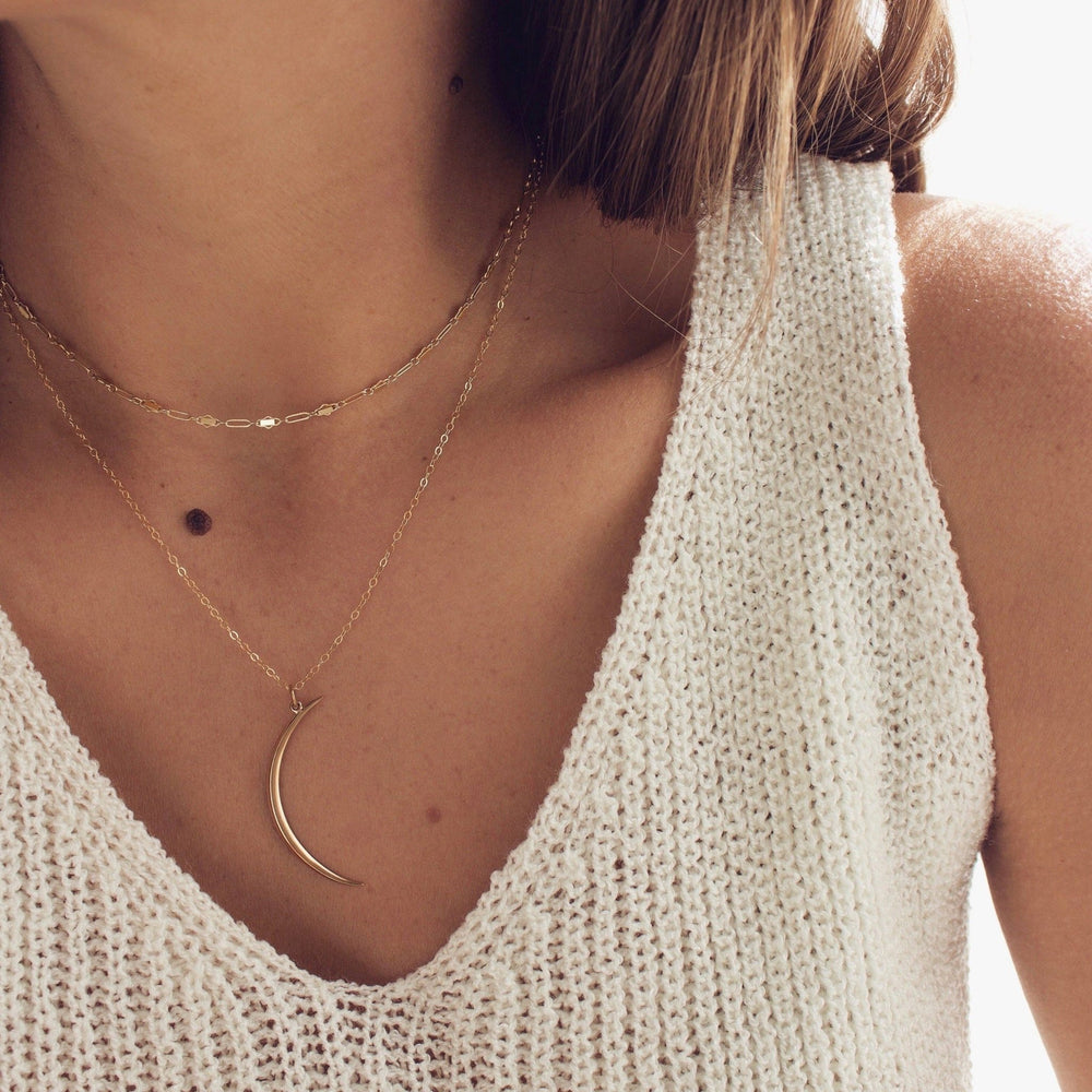Gold Crescent Necklace - Merry PigletsKatie Waltman Jewelry