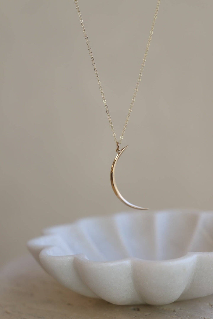 Gold Crescent Necklace - Merry PigletsKatie Waltman Jewelry