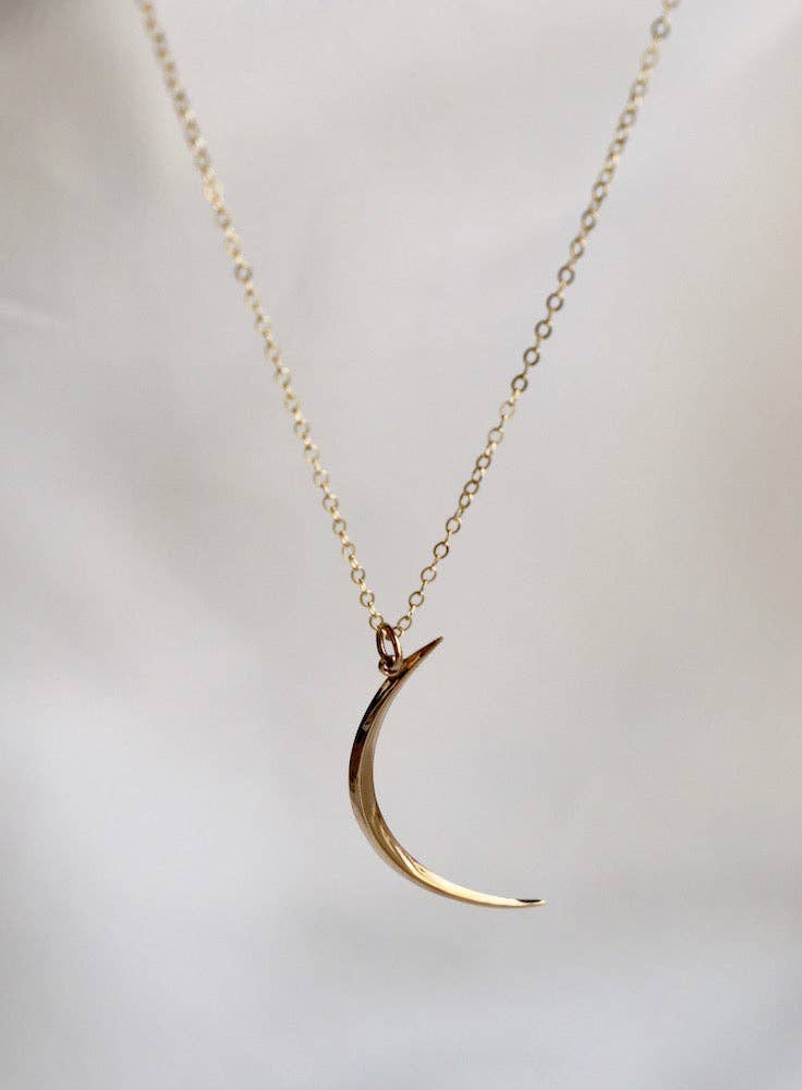 Gold Crescent Necklace - Merry PigletsKatie Waltman Jewelry