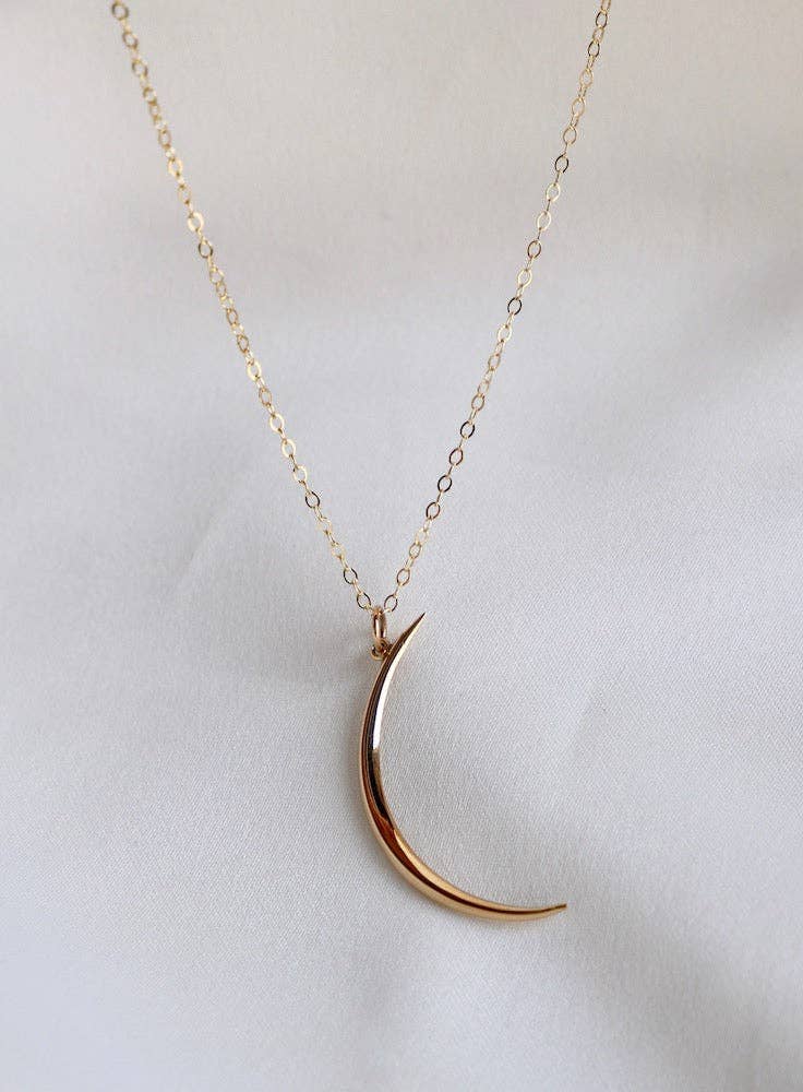 Gold Crescent Necklace - Merry PigletsKatie Waltman Jewelry
