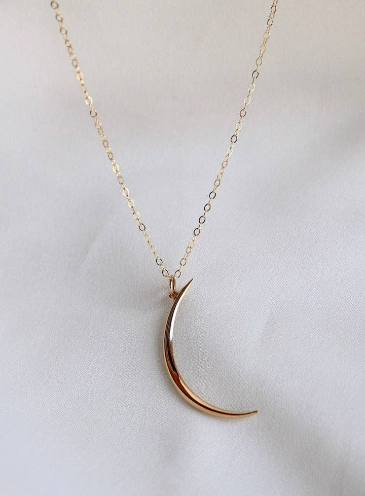 Gold Crescent Necklace - Merry PigletsKatie Waltman Jewelry