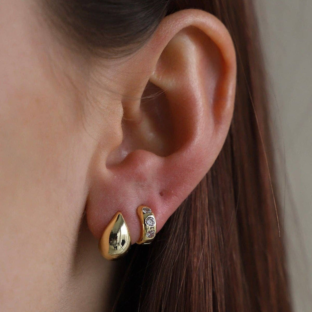Gold Dome Earrings - Merry PigletsKatie Waltman Jewelry
