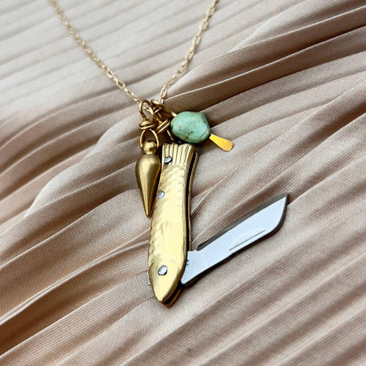 Gold Fish Billie Necklace - Merry PigletsFluff Hardware