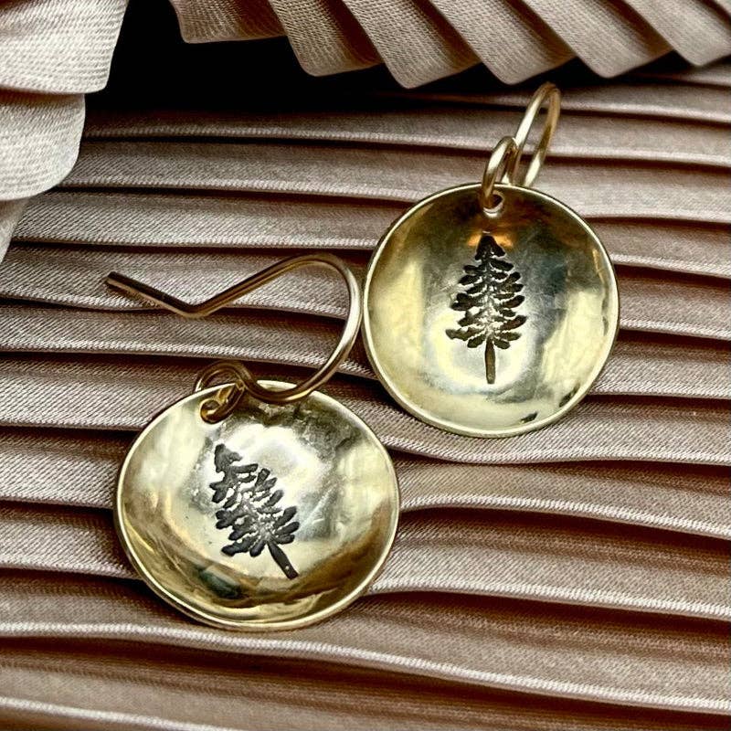 Gold Forest Cove Earrings - Merry PigletsFluff Hardware