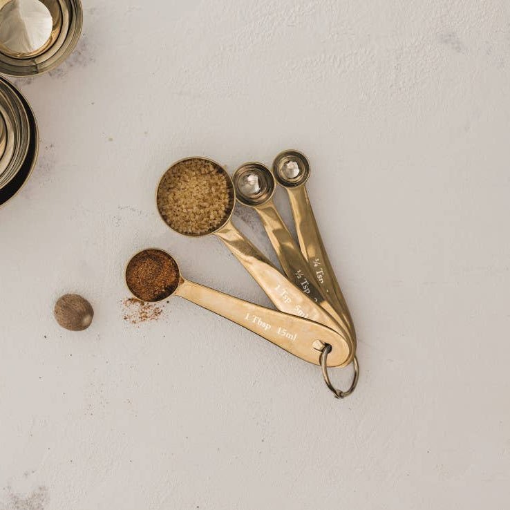 Gold Measuring Spoons Set - Merry PigletsDanica Heirloom