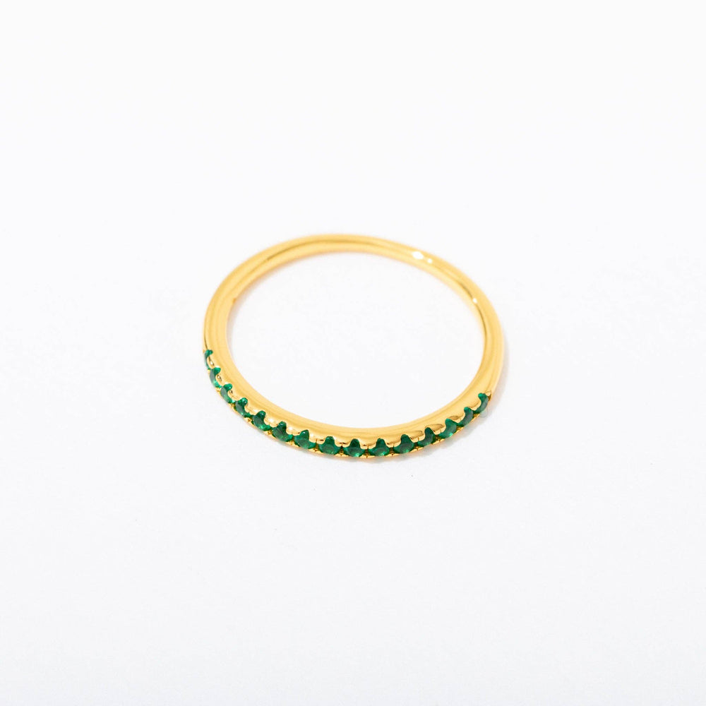 Gold Plate Half Eternity Ring: 7 - Merry PigletsLarissa Loden