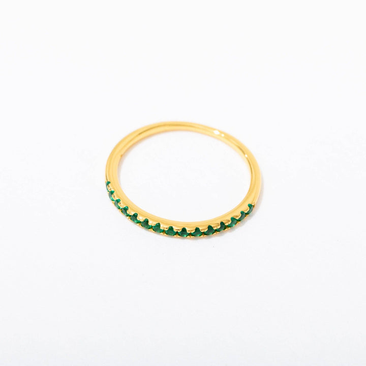 Gold Plate Half Eternity Ring: 7 - Merry PigletsLarissa Loden