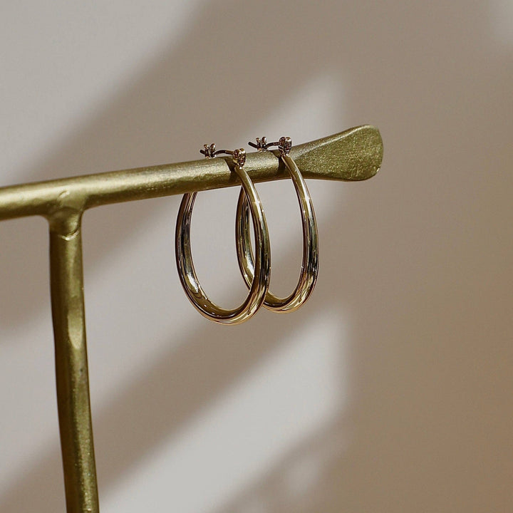 Gold Teardrop Hoop Earrings - Merry PigletsKatie Waltman Jewelry