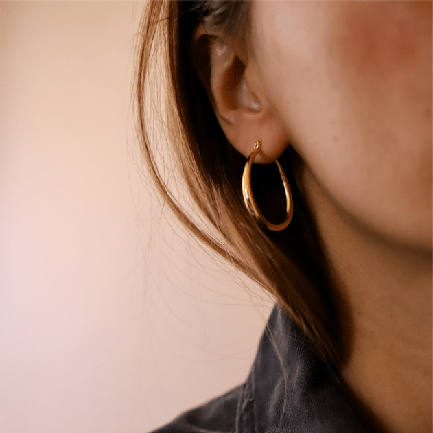 Gold Teardrop Hoop Earrings - Merry PigletsKatie Waltman Jewelry
