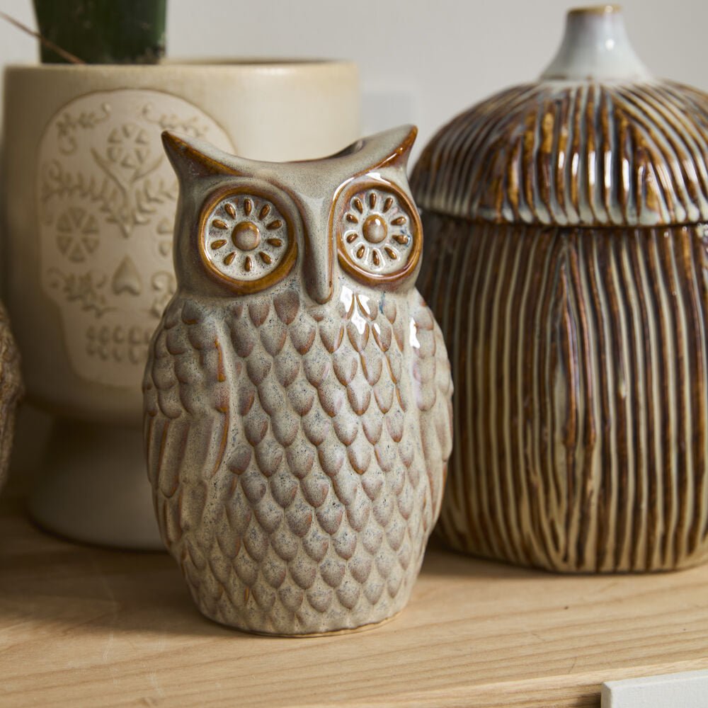 Great Grey Owl Budvase - Merry Pigletsaccent decor