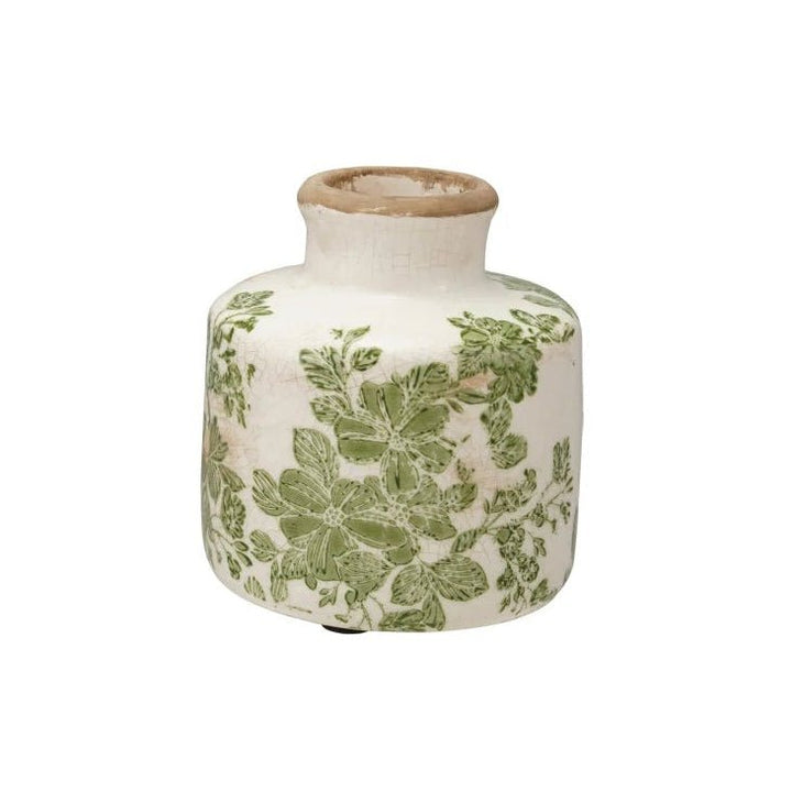Green Botanical Floral Vase - Merry PigletsCreative Co-Op