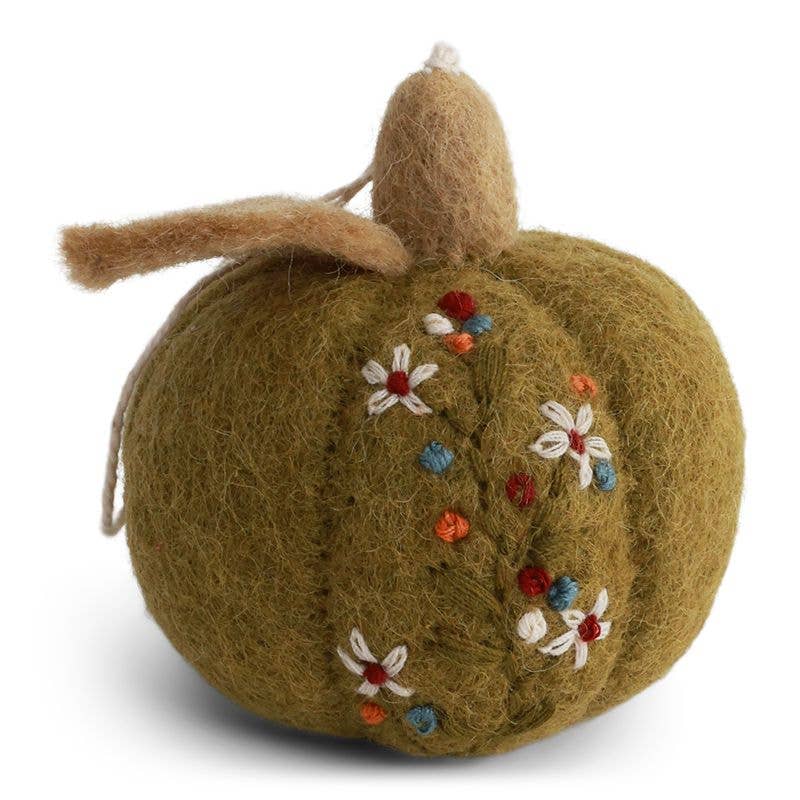 Green Embroidered Pumpkin - Merry PigletsGry and Sif