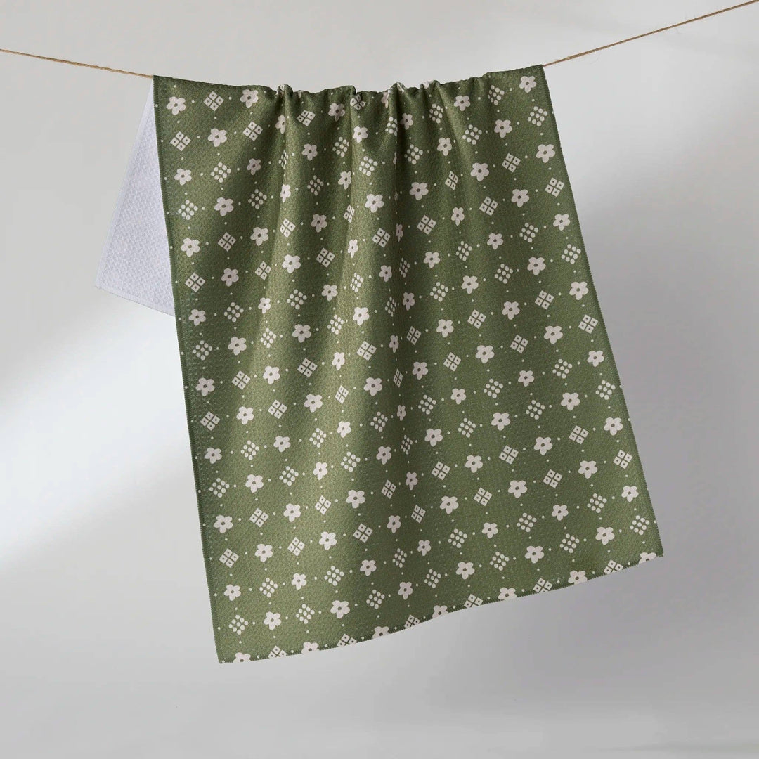 Green Gables Geometry Tea Towel - Merry PigletsGeometry
