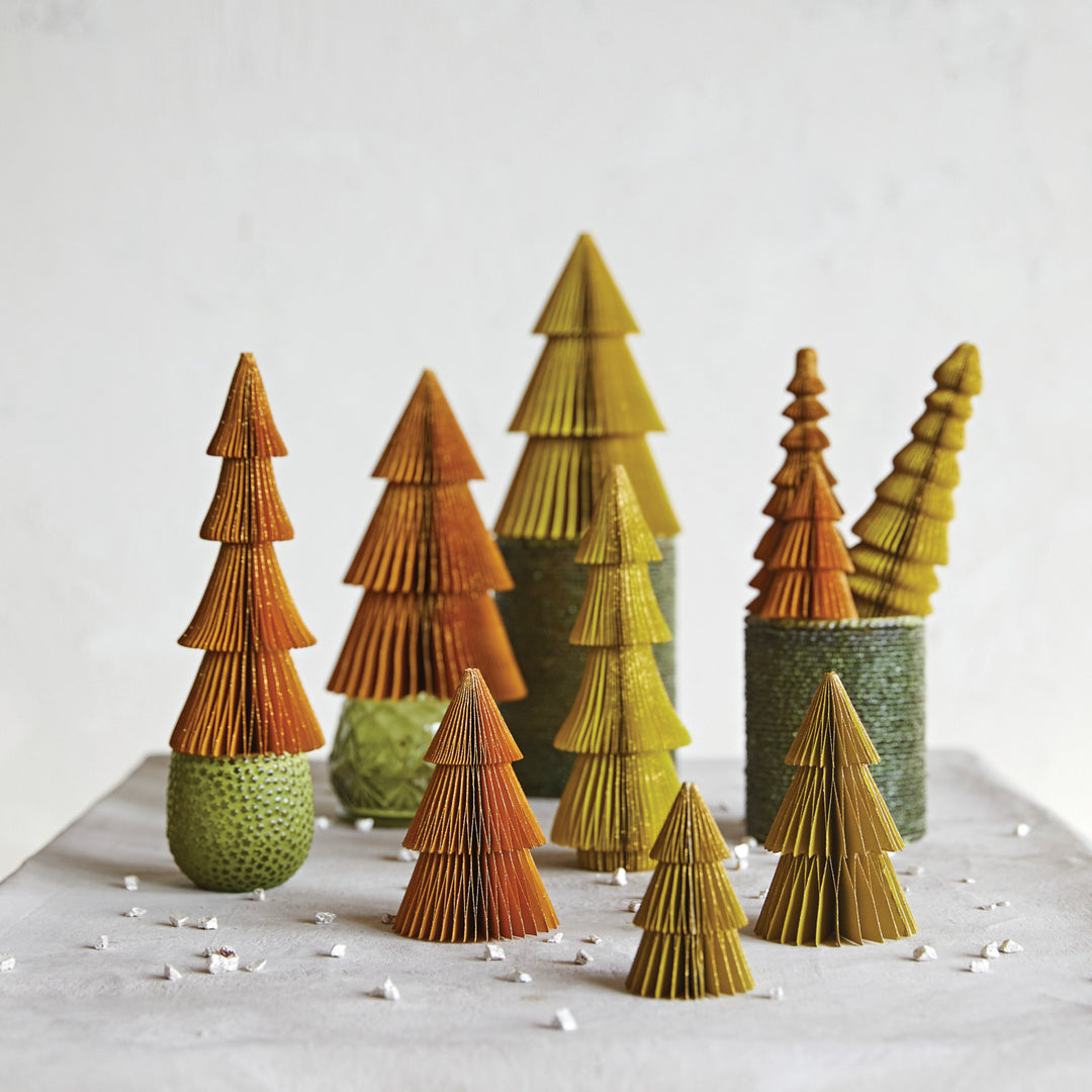 Honeycomb Glitter Trees Set