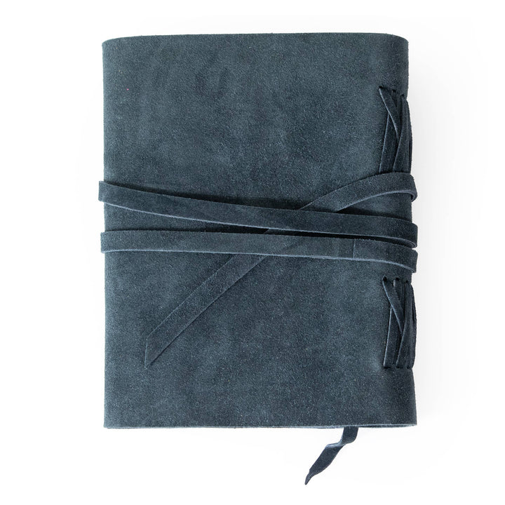 Grey Blue Suede Journal - Merry PigletsAndaluca