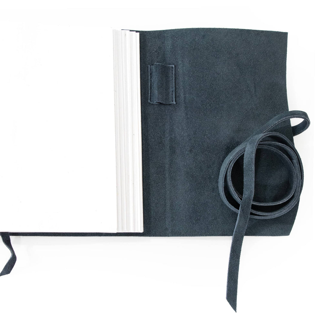 Grey Blue Suede Journal - Merry PigletsAndaluca