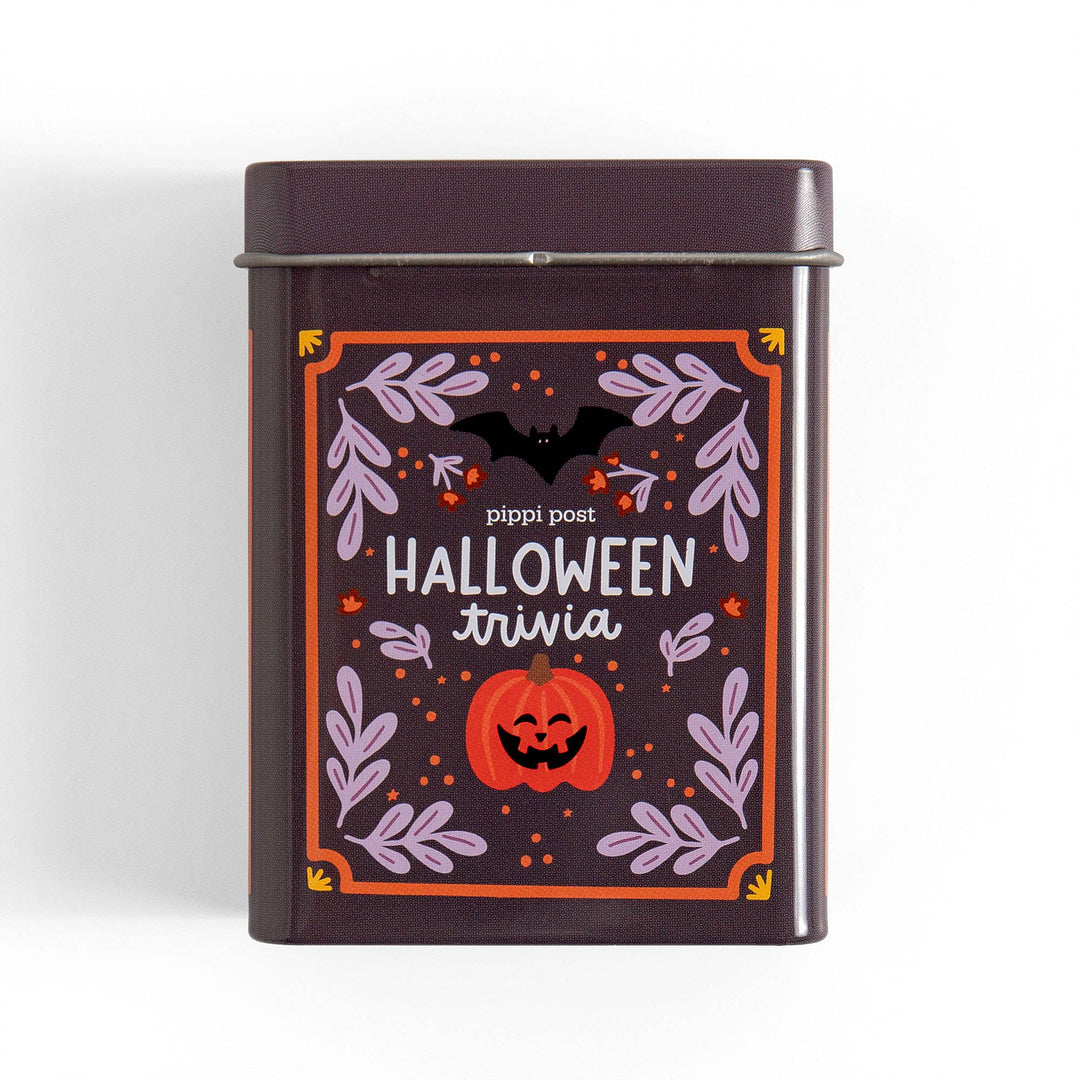 Halloween Trivia Cards in Tin - Merry PigletsPippi Post