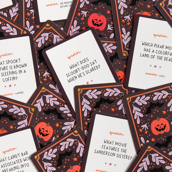 Halloween Trivia Cards in Tin - Merry PigletsPippi Post