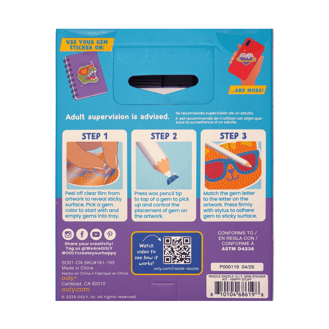 Happy Stuff DIY Gem Sticker Kit - Merry PigletsOOLY