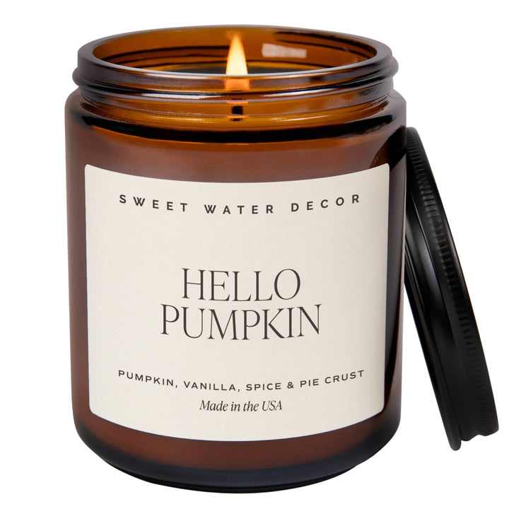 Hello Pumpkin Amber Jar Candle - Merry PigletsSweet Water Decor