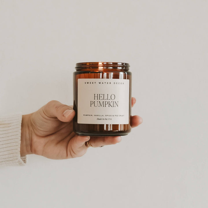 Hello Pumpkin Amber Jar Candle - Merry PigletsSweet Water Decor